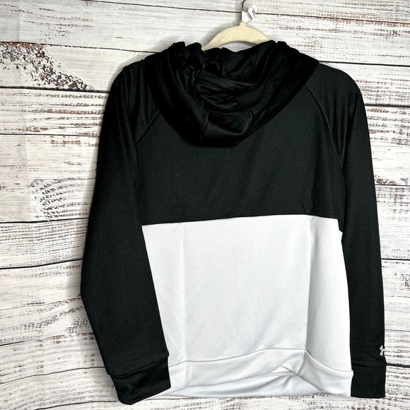 Under Armour Women's Color Block Black Terry Fleece Hoodie Med NWT - Picture 4 of 4